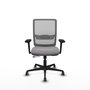 PIQUERAS Y CRESPO Silla de oficina Haches Gris con mecanismo Sincro/Traslack