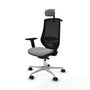 PIQUERAS Y CRESPO Silla de oficina Mardos con mecanismo Sincro/Traslack Gris y Negro