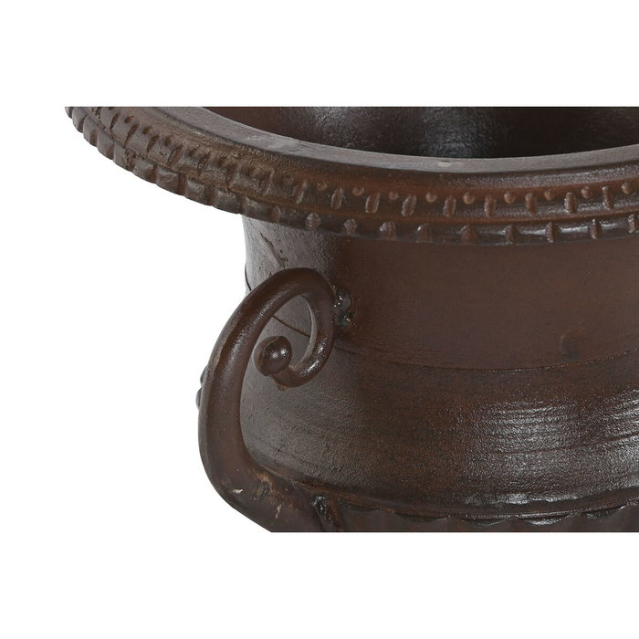 DKD Home Decor Jarrón de Hierro Colado Patinado Óxido Marrón DKD Home Decor Jarrón de Hierro Colado Patinado Óxido Marrón
