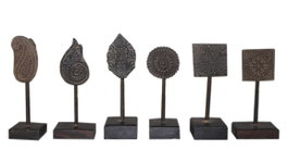 DKD Home Decor Decoración de Madera y Metal con Estampaciones