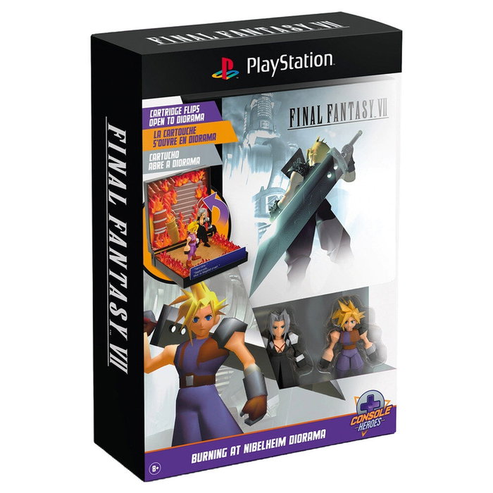 CONSOLE HEROES Diorama Burning at Nibelheim Final Fantasy VII PlayStation CONSOLE HEROES Diorama Burning at Nibelheim Final Fantasy VII PlayStation