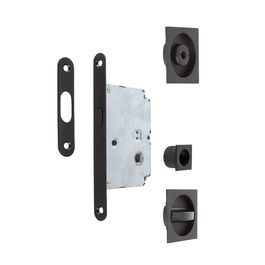 Jandel Cierre Puerta Corredera Kit Cuadradas Negro Mate 56X56 Exterior D48 Interior