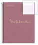 MiquelRius 6090 Cuaderno A4 80 Hojas Cuadriculado Reciclado Ecolavanda Emotions Cartón Extra Duro Espiral Ecológico Papel 80gr/m2