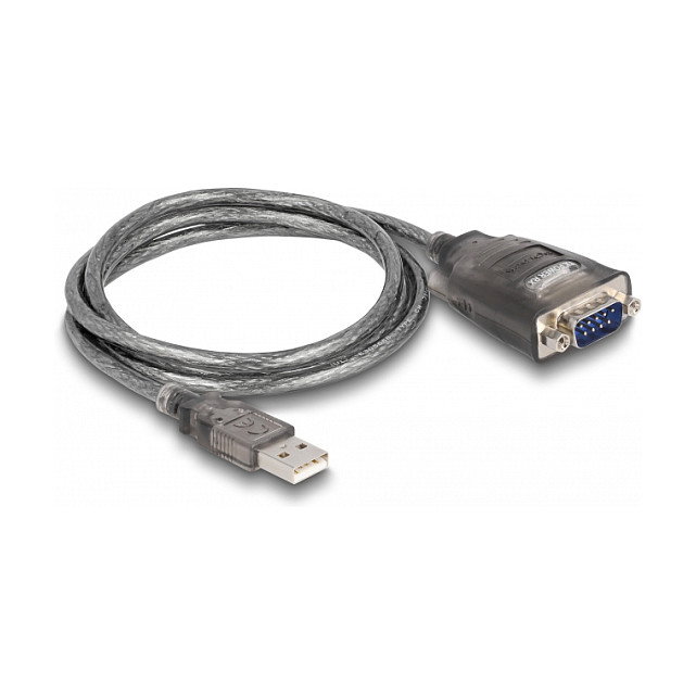 DeLOCK Adaptador USB 2.0 Tipo-A a Serial RS-232 D-Sub 9 pin macho con tuercas, 1 m DeLOCK Adaptador USB 2.0 Tipo-A a Serial RS-232 D-Sub 9 pin macho con tuercas, 1 m