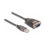 DeLOCK Adaptador USB 2.0 Tipo-A a Serial RS-232 D-Sub 9 pin con 3 LED, 1 m