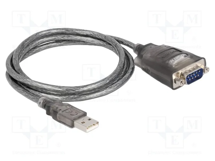 DeLOCK Adaptador USB 2.0 Tipo-A a Serial RS-232 D-Sub 9 pin macho con tuercas, 1 m DeLOCK Adaptador USB 2.0 Tipo-A a Serial RS-232 D-Sub 9 pin macho con tuercas, 1 m