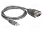 DeLOCK Adaptador USB 2.0 Tipo-A a Serial RS-232 D-Sub 9 pin macho con tuercas, 1 m
