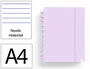Carchivo Cuaderno Ingeniox Foam A4 80 Hojas Rayado Horizontal Malva Pastel