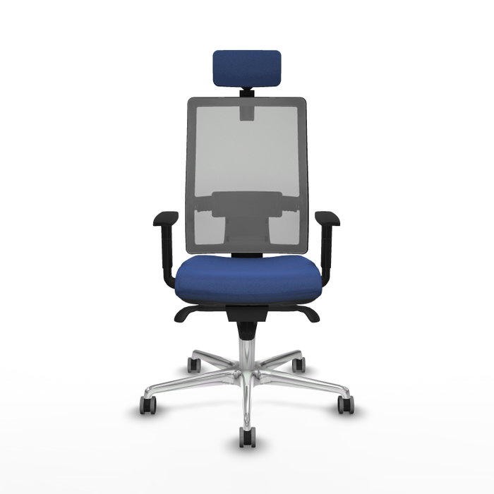 PIQUERAS Y CRESPO Silla de oficina Horna Azul Marino y Gris