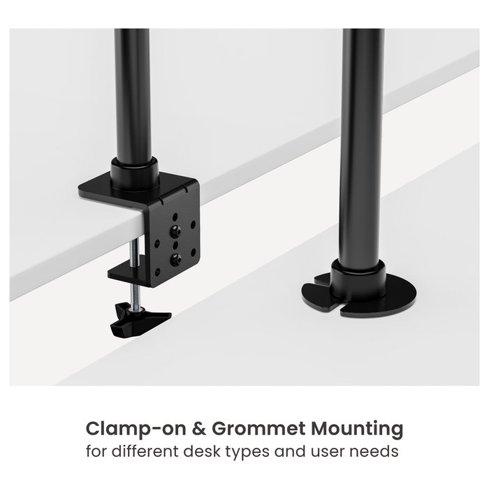 EQUIP Soporte para 2 Monitores 17''-35'' 650177 Negro