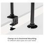 EQUIP Soporte para 2 Monitores 17''-35'' 650177 Negro