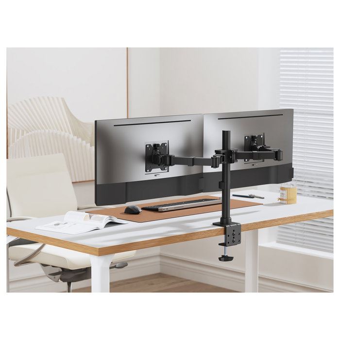 EQUIP Soporte para 2 Monitores 17''-35'' 650177 Negro