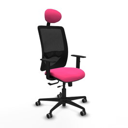 PIQUERAS Y CRESPO Silla de oficina Zulema Rosa y Negro