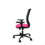 PIQUERAS Y CRESPO Silla de oficina Zulema con mecanismo Sincro, Rosa y Negro