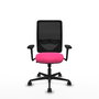 PIQUERAS Y CRESPO Silla de oficina Zulema con mecanismo Sincro, Rosa y Negro