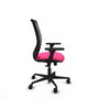 PIQUERAS Y CRESPO Silla de oficina Zulema con mecanismo Sincro, Rosa y Negro