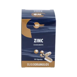 WAYDIET NATURAL PRODUCTS Zinc Oligogranulos 50 Cápsulas, Contribuye al Metabolismo y la Visión