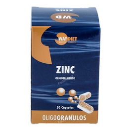 WAYDIET NATURAL PRODUCTS Zinc Oligogranulos 50 Cápsulas, Contribuye al Metabolismo y la Visión