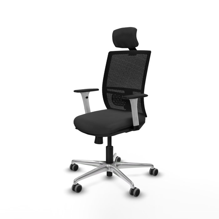 PIQUERAS Y CRESPO Silla de oficina Yunquera Gris oscuro con malla negra