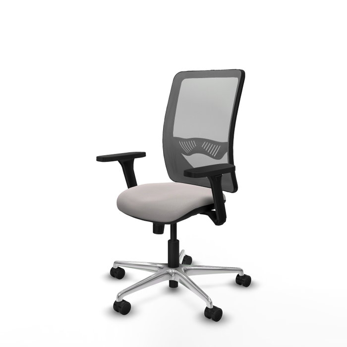 PIQUERAS Y CRESPO Silla de oficina Zulema con mecanismo Sincro, Blanco y Gris PIQUERAS Y CRESPO Silla de oficina Zulema con mecanismo Sincro, Blanco y Gris
