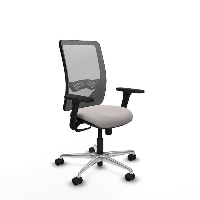 PIQUERAS Y CRESPO Silla de oficina Zulema con mecanismo Sincro, Blanco y Gris PIQUERAS Y CRESPO Silla de oficina Zulema con mecanismo Sincro, Blanco y Gris