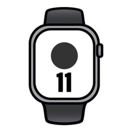 Apple Watch Series 11 GPS + Cellular 42mm Gris Espacial con Correa Deportiva Negra (S/M) inevitablemente