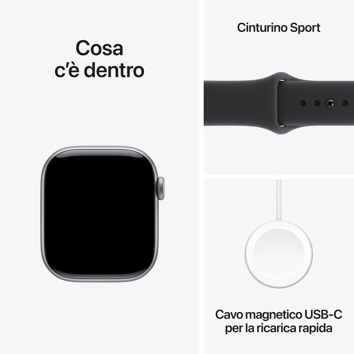 Apple Watch Series 11 GPS + Cellular 42mm Gris Espacial con Correa Deportiva Negra (S/M) inevitablemente