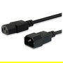 EQUIP 112100 Cable Kaltgeräteverlängerung IEC C14 a IEC C13, 1.8 Metros, Negro