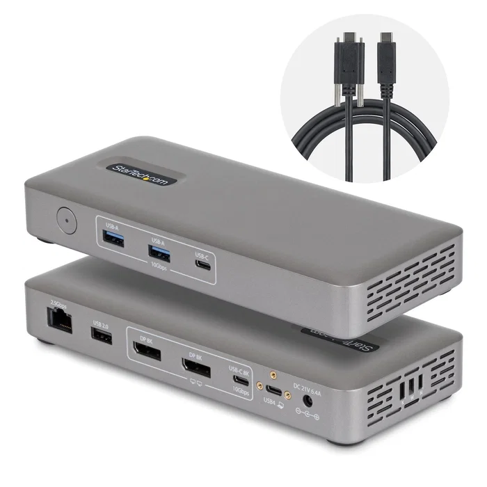 StarTech USB4 Dual Display Docking Station con carga de 100W