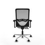 PIQUERAS Y CRESPO Silla de oficina Zulema con mecanismo Sincro/Traslack, Brazos 3D, Blanco y Gris