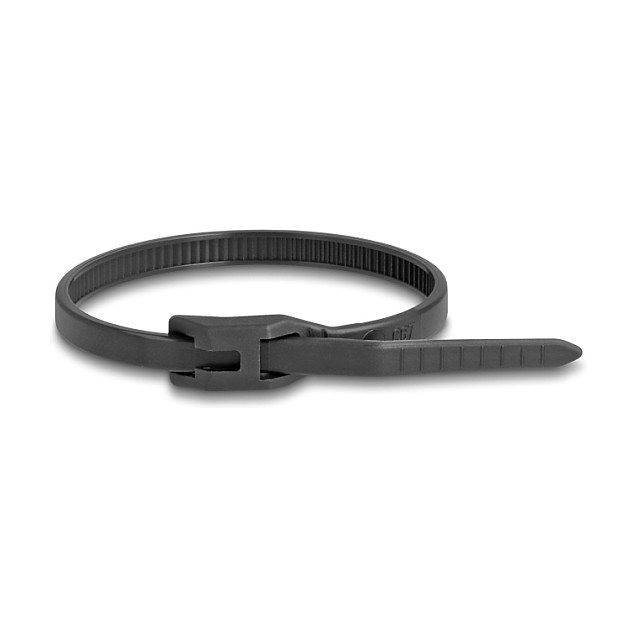 DeLOCK 19467 Brida para cables de cabeza plana 150 x 3,6 mm, 100 piezas, negro DeLOCK 19467 Brida para cables de cabeza plana 150 x 3,6 mm, 100 piezas, negro