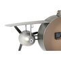 DKD Home Decor Reloj de Pared Metal Avión Plateado BOLAI AVION 25