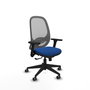 PIQUERAS Y CRESPO Silla de oficina Cilanco con mecanismo Sincro Azul y Gris