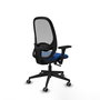 PIQUERAS Y CRESPO Silla de oficina Cilanco con mecanismo Sincro Azul y Gris