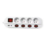ROLINE Regleta de enchufes 4 salidas AC con USB A+C y cable de 3 m
