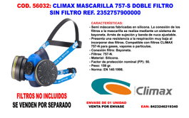 CLIMAX Mascarilla 757-S de Silicona con Doble Filtro