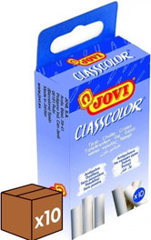 JOVI Caja de 10 tizas blancas antipolvo