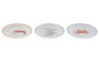 DKD Home Decor Juego de 12 Platos de Porcelana Aiguablava Multicolor Surtido