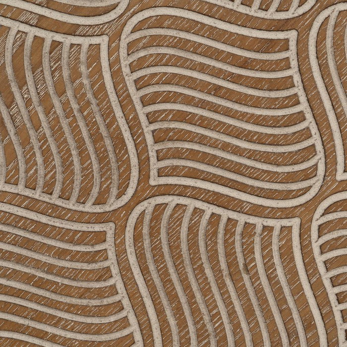 Mesa Centro Natural-Negro Metal-Madera 89 X 89 X 42,50 cm