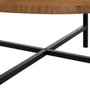 Ixia Mesa de Centro de Madera y Metal Natural-Negro