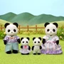Sylvanian Families La Familia Panda para Niños con 4 Personajes Articulados