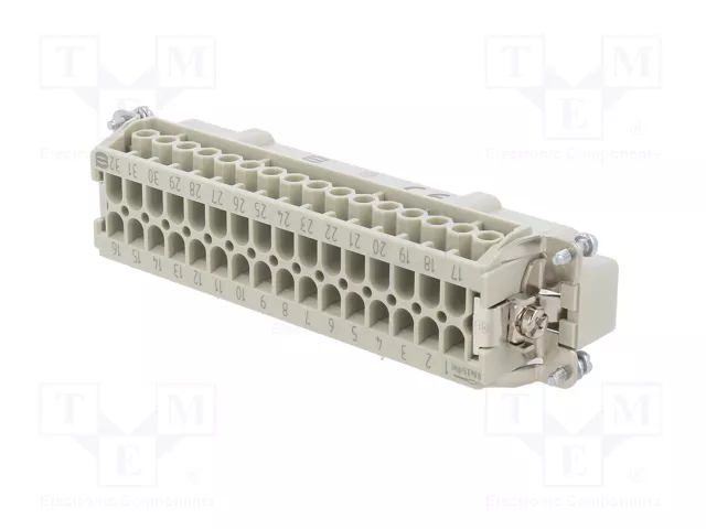 HARTING Han E® Conector Macho de Plantilla de Contacto 32+PE