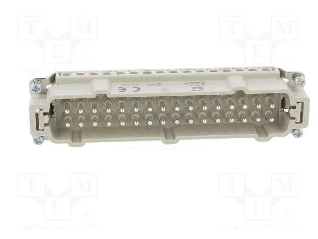 HARTING Han E® Conector Macho de Plantilla de Contacto 32+PE