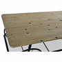 DKD Home Decor Mesa Centro Loft 54 x 52 x 112 cm Negro Natural Metal Abeto 1 Estantería Metal y Abeto Ruedas