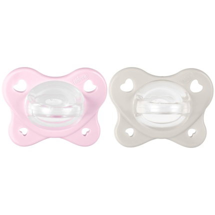 CHICCO Chupete Physio Dual Soft Rosa 2-6M 2UD CHICCO Chupete Physio Dual Soft Rosa 2-6M 2UD
