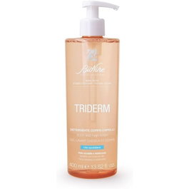 BioNike Triderm Gel de ducha para cuerpo y cabello, 400 ml