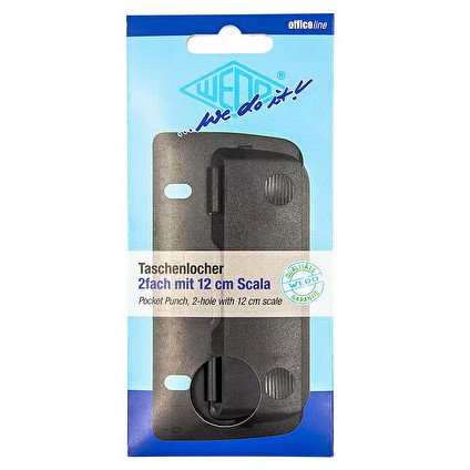 WEDO Perforadora de bolsillo negro