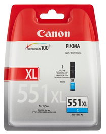 Cartucho Inkjet Canon Cli-551Xl Pixma Mg-5450/6350, Ip-7250 Cian (6444B001)