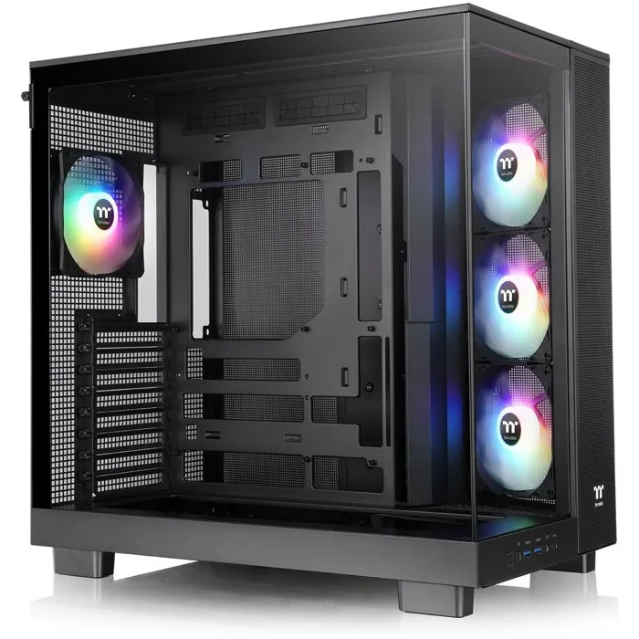 Thermaltake THE1749748340622 View 380 XL TG ARGB Semitorre ATX Negra, Caja PC sin Fuente, 4 Ventiladores 120 mm A-RGB Incluidos Thermaltake THE1749748340622 View 380 XL TG ARGB Semitorre ATX Negra, Caja PC sin Fuente, 4 Ventiladores 120 mm A-RGB Incluidos