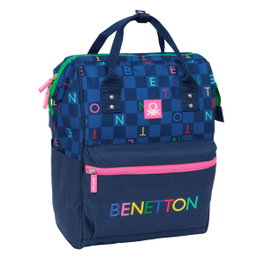 Safta Mochila Benetton Damero con Asas para Portátil 13 pulgadas